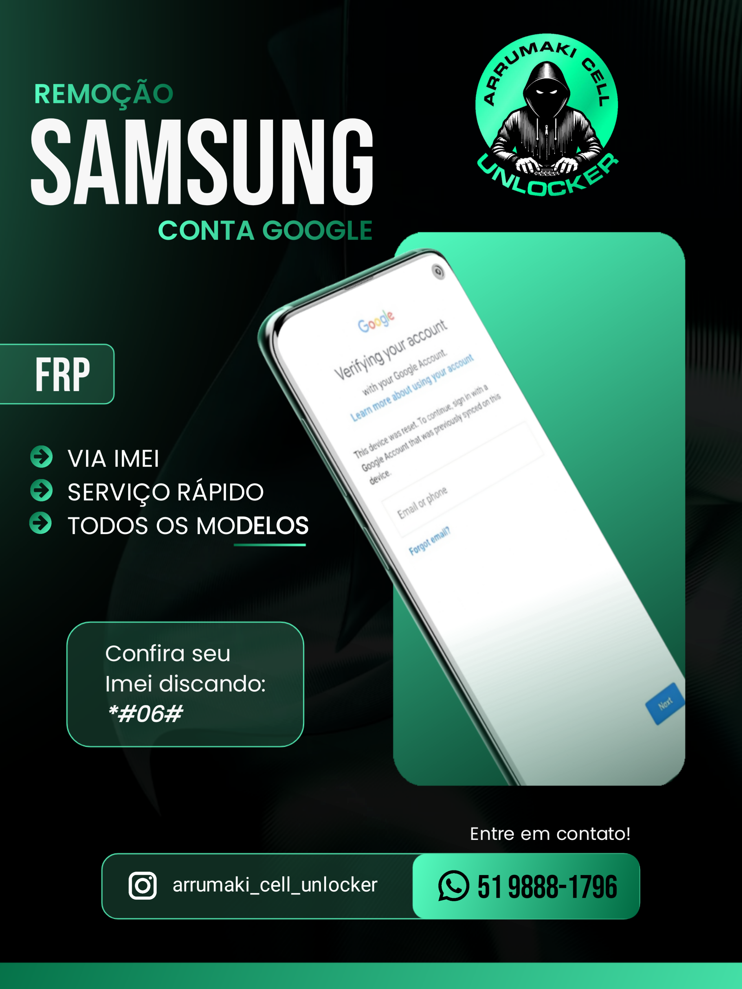 4 FRP VIA IMEI SLOW Android 14 pra Baixo❇️✅ Não Suporta > BLACKLIST ❌ MDM ❌ não Suportado Work ID Level -1)  